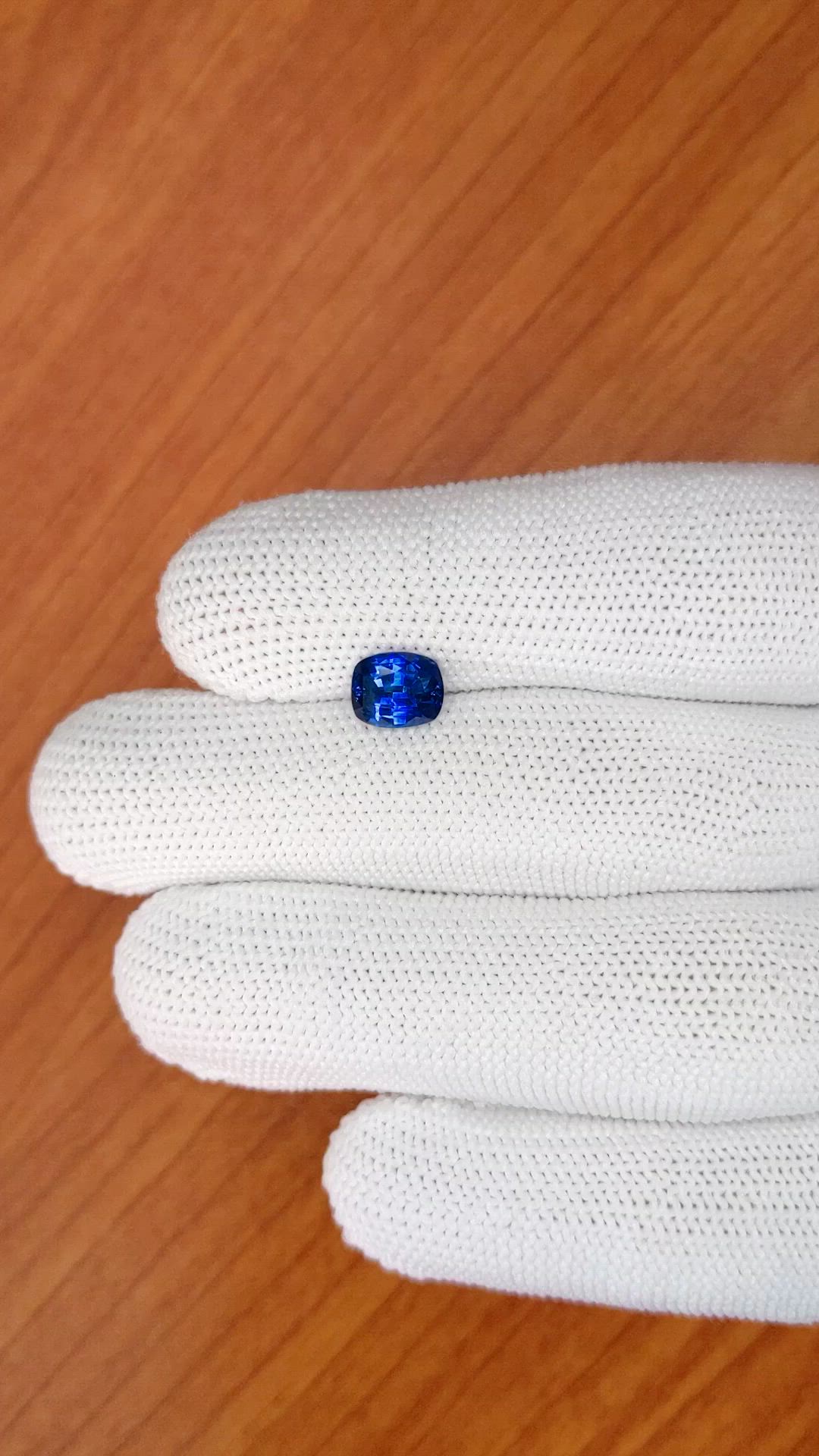 1.69 Ct. Blue Sapphire from Ceylon (Sri Lanka) Size Video