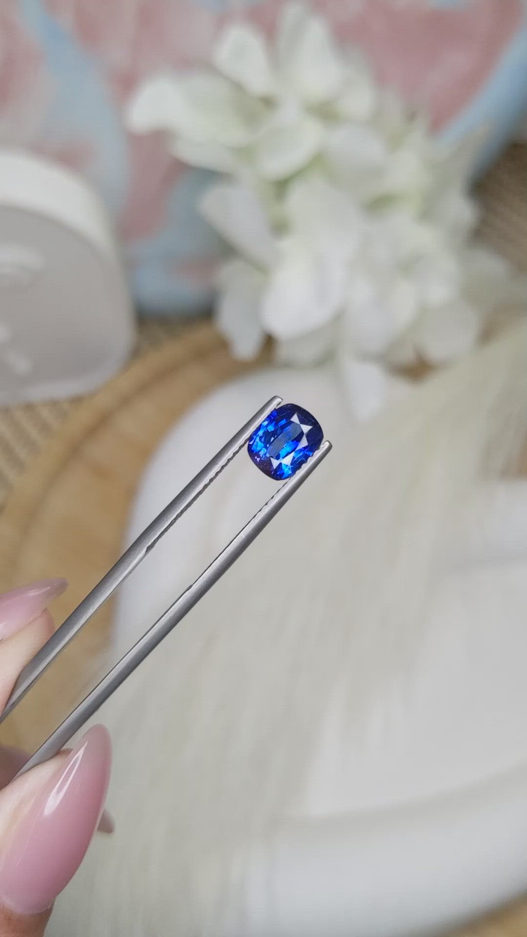 1.69 Ct. Blue Sapphire from Ceylon (Sri Lanka) Size Video