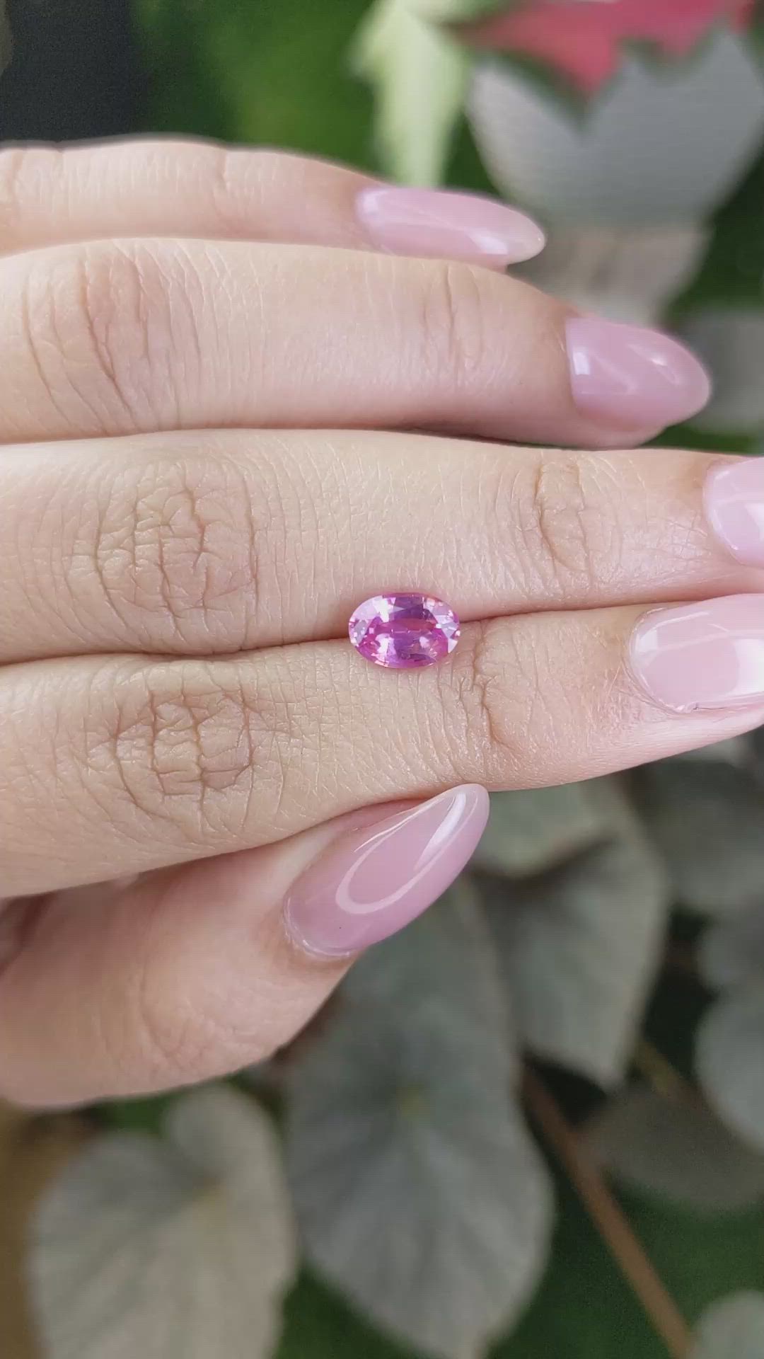 1.20 Ct. Pink Sapphire from Ceylon (Sri Lanka) Size Video