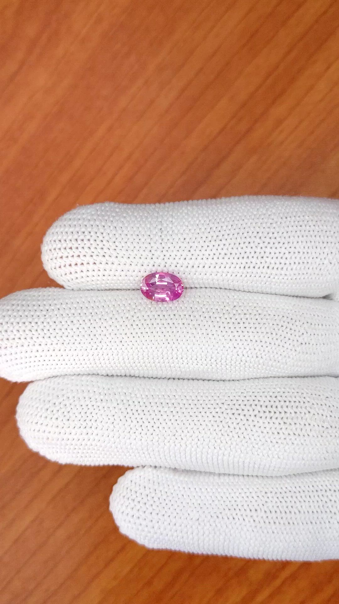 1.20 Ct. Pink Sapphire from Ceylon (Sri Lanka) Size Video