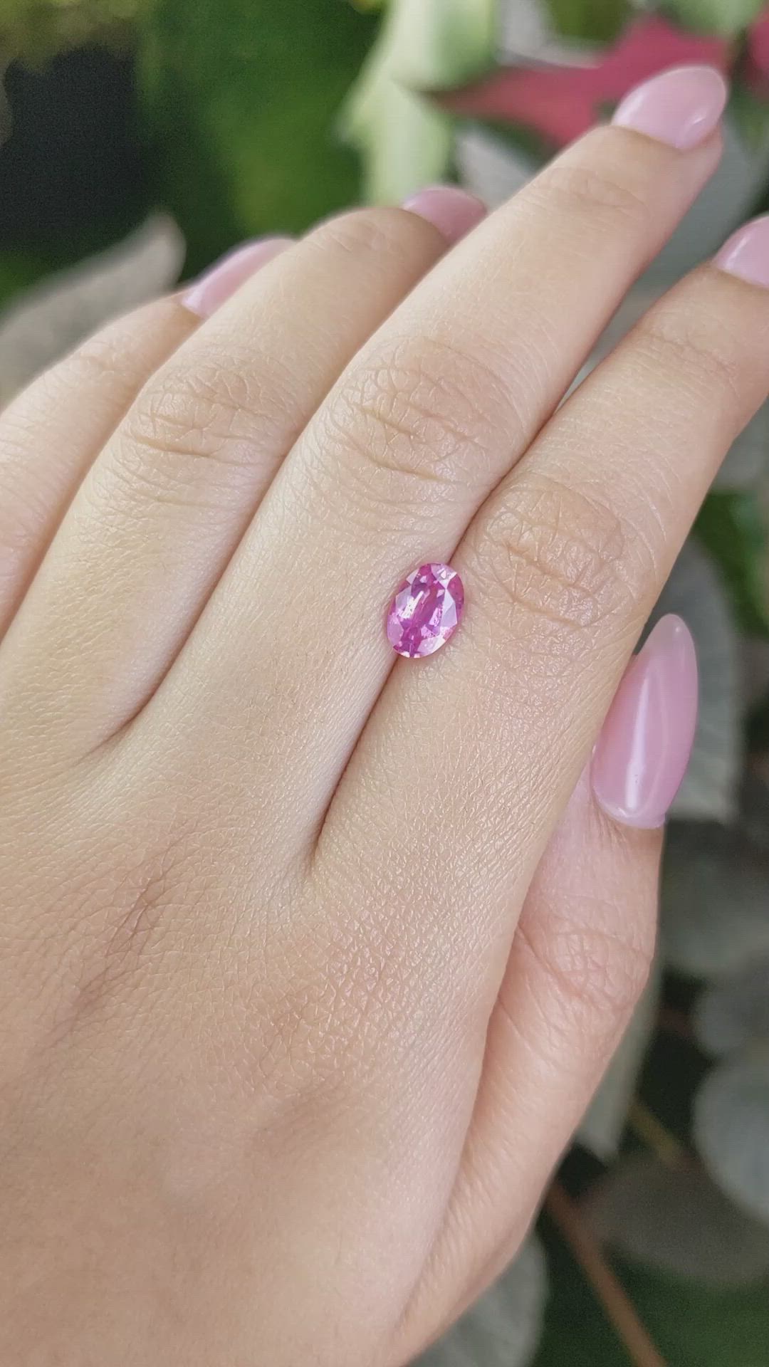 1.20 Ct. Pink Sapphire from Ceylon (Sri Lanka) Size Video