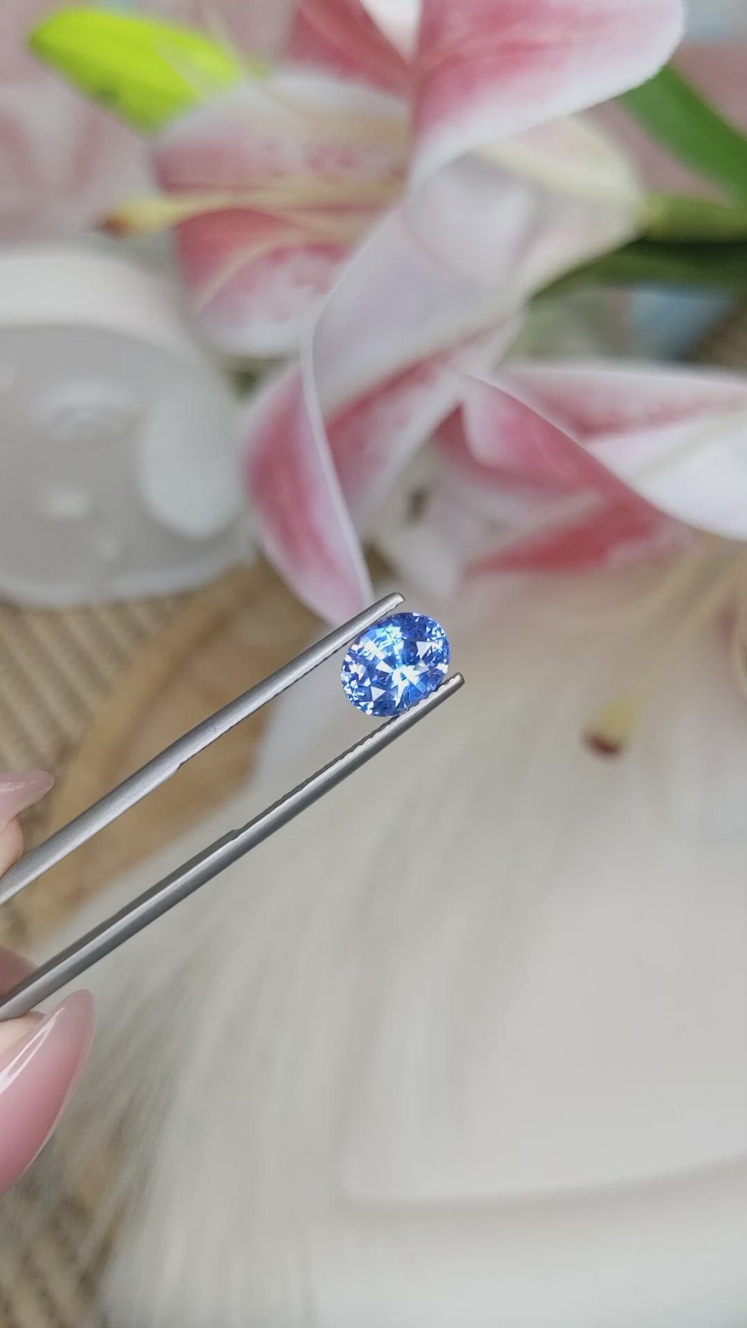 2.41 Ct. Blue Sapphire from Ceylon (Sri Lanka) Size Video