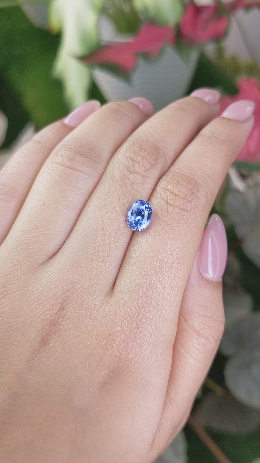 2.41 Ct. Blue Sapphire from Ceylon (Sri Lanka) Size Video