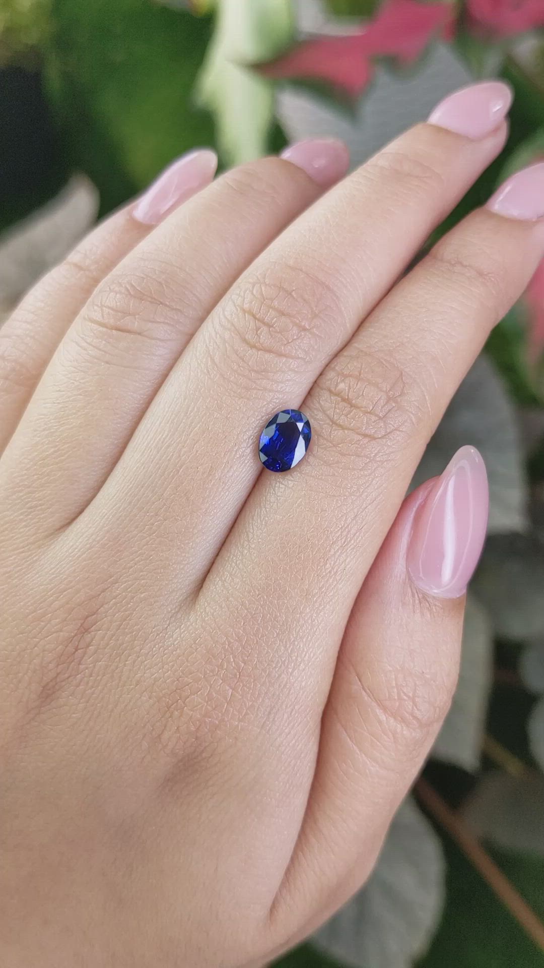 1.44 Ct. Blue Sapphire from Ceylon (Sri Lanka) Size Video