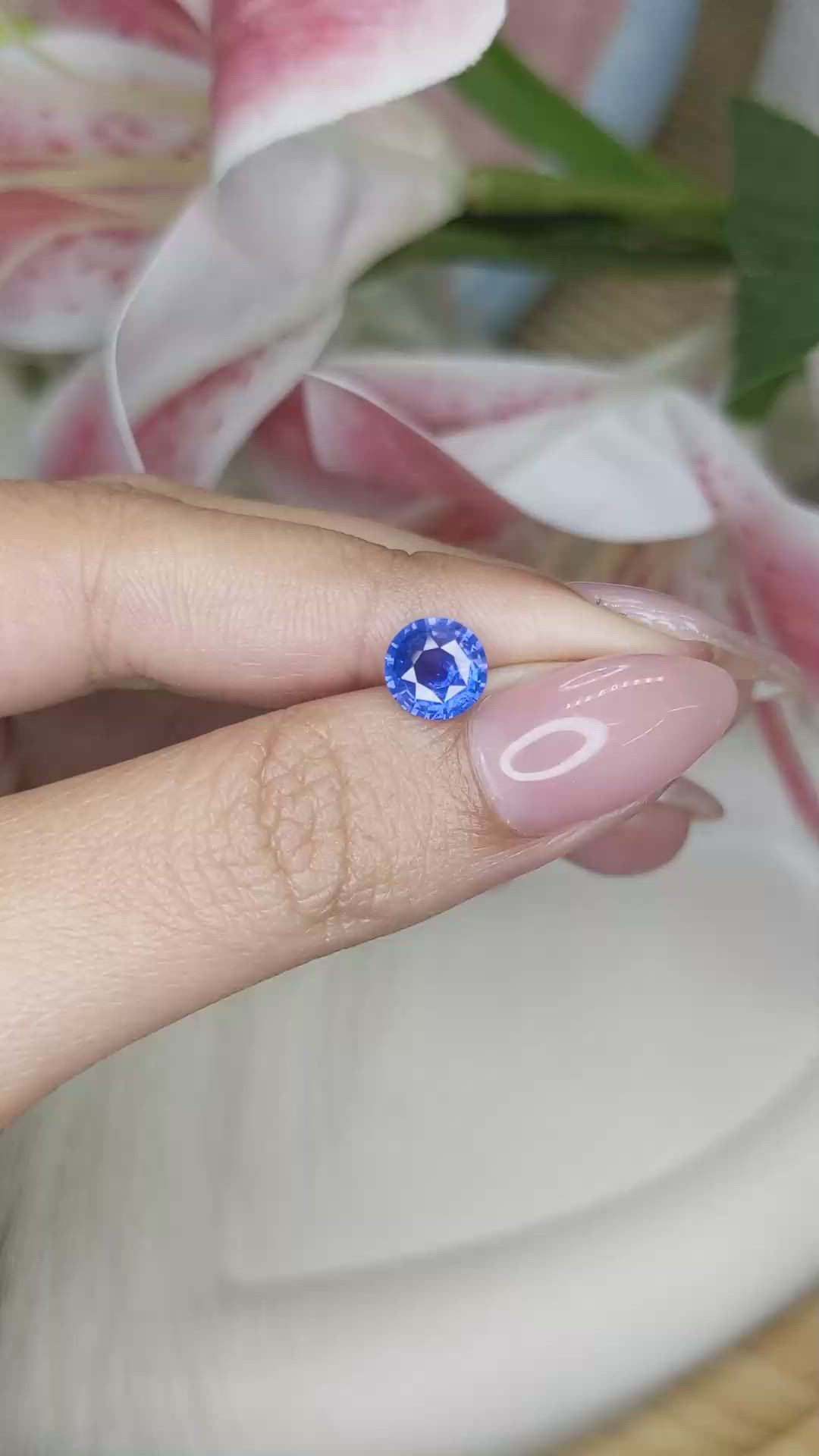 1.56 Ct. Blue Sapphire from Ceylon (Sri Lanka) Size Video