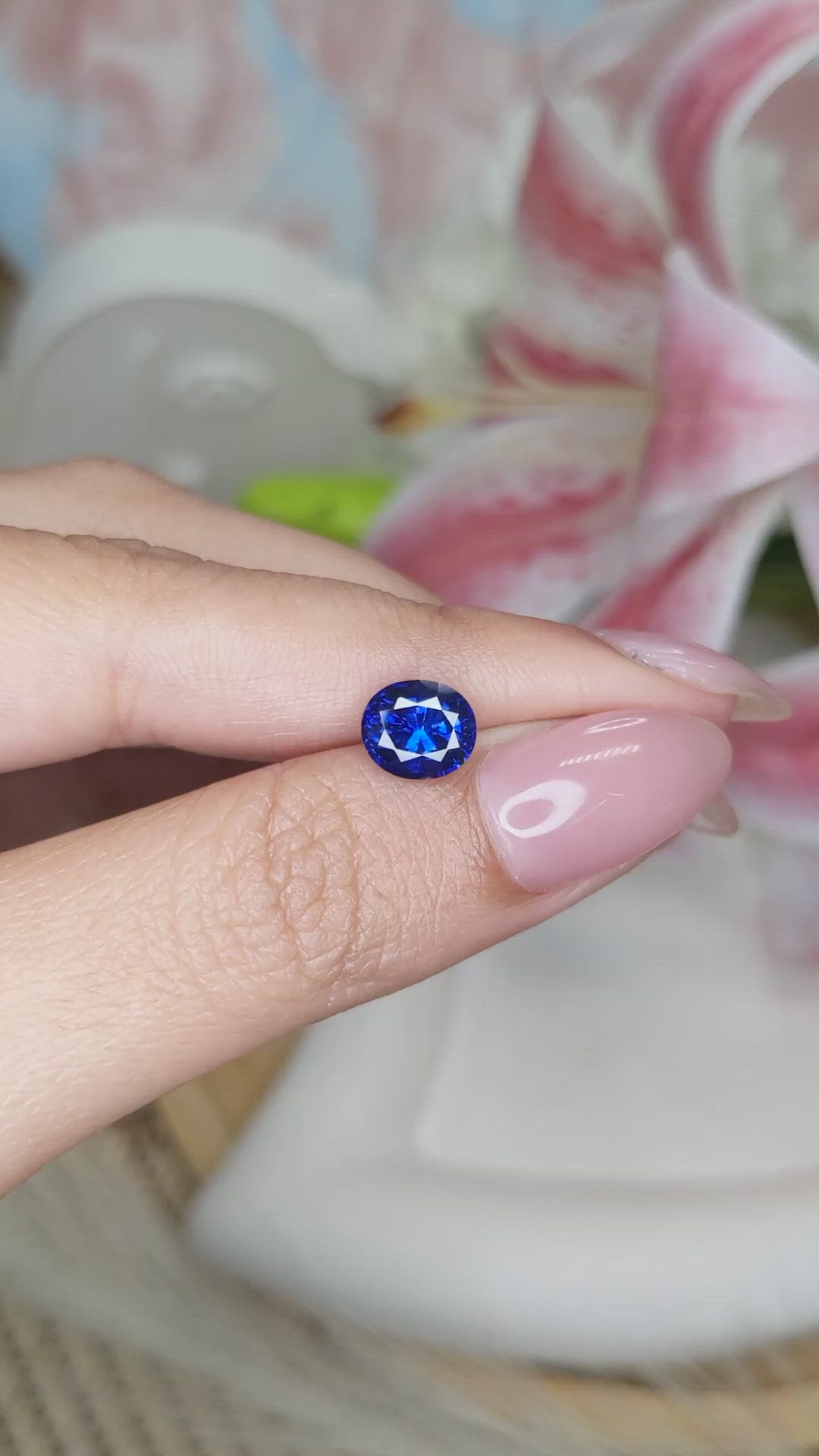 2.28 Ct. Blue Sapphire from Ceylon (Sri Lanka) Size Video