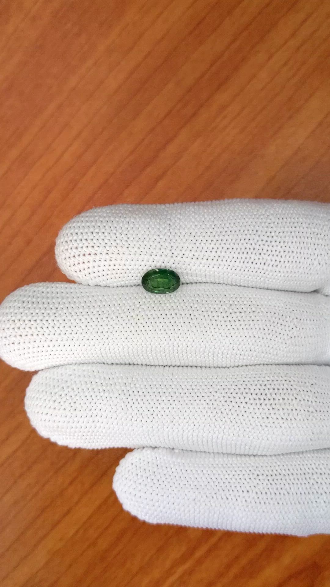 1.35 Ct. Green Sapphire from Madagascar Size Video