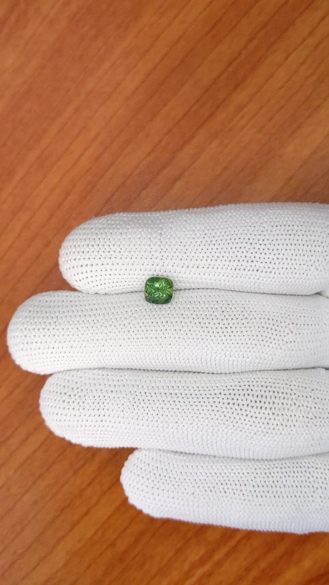 1.23 Ct. Green Sapphire from Madagascar Size Video
