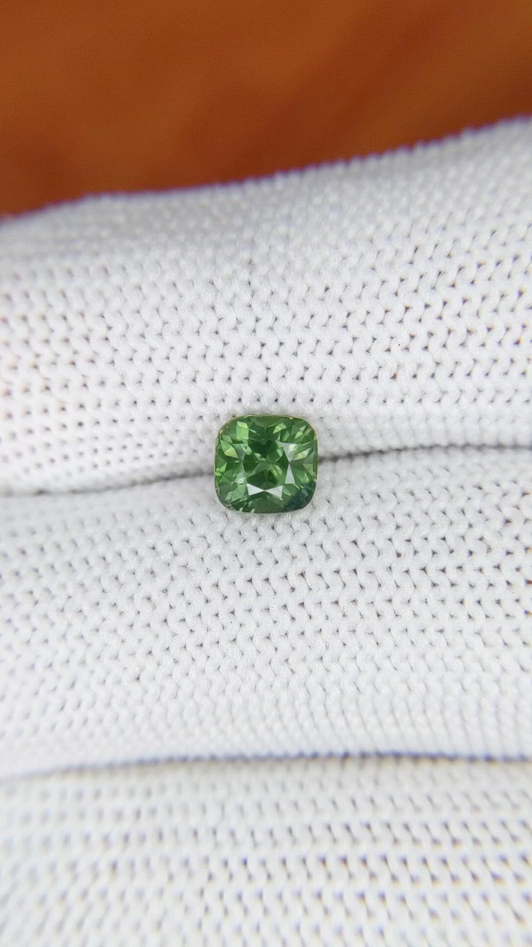 1.23 Ct. Green Sapphire from Madagascar Size Video