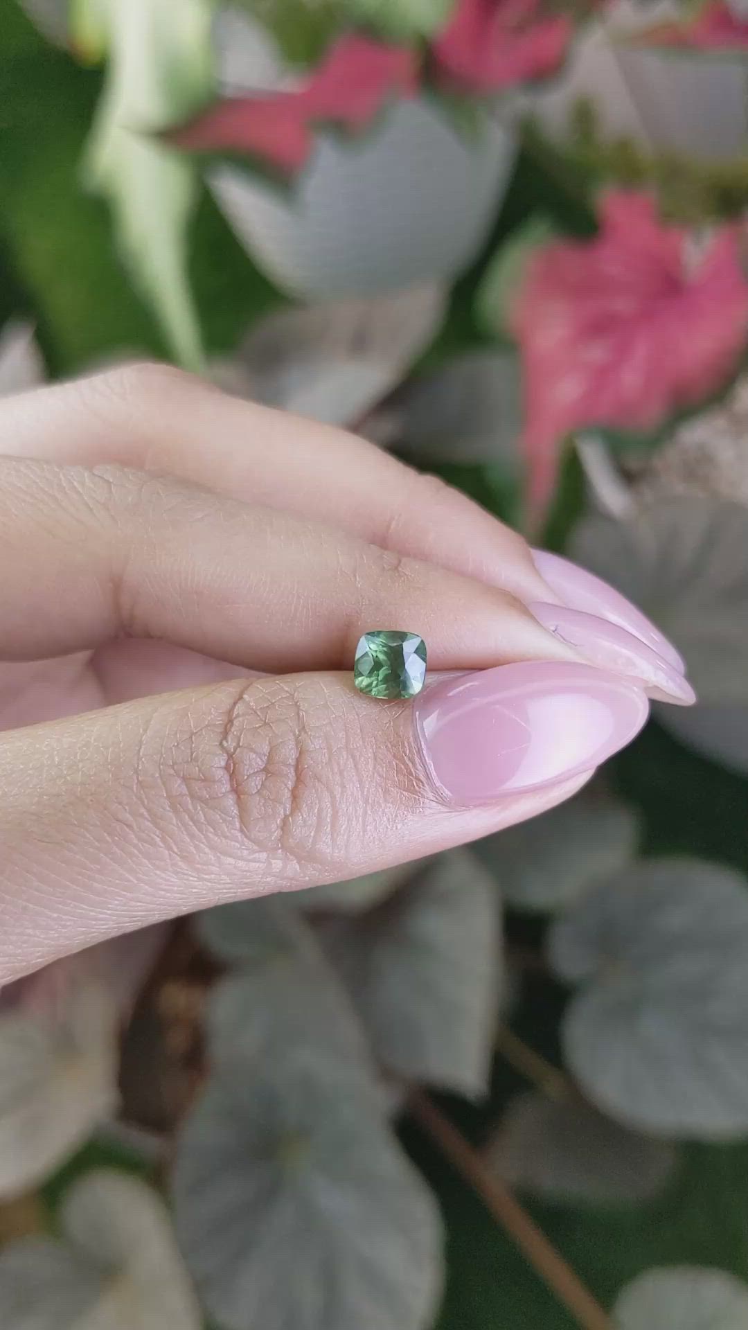 1.23 Ct. Green Sapphire from Madagascar Size Video