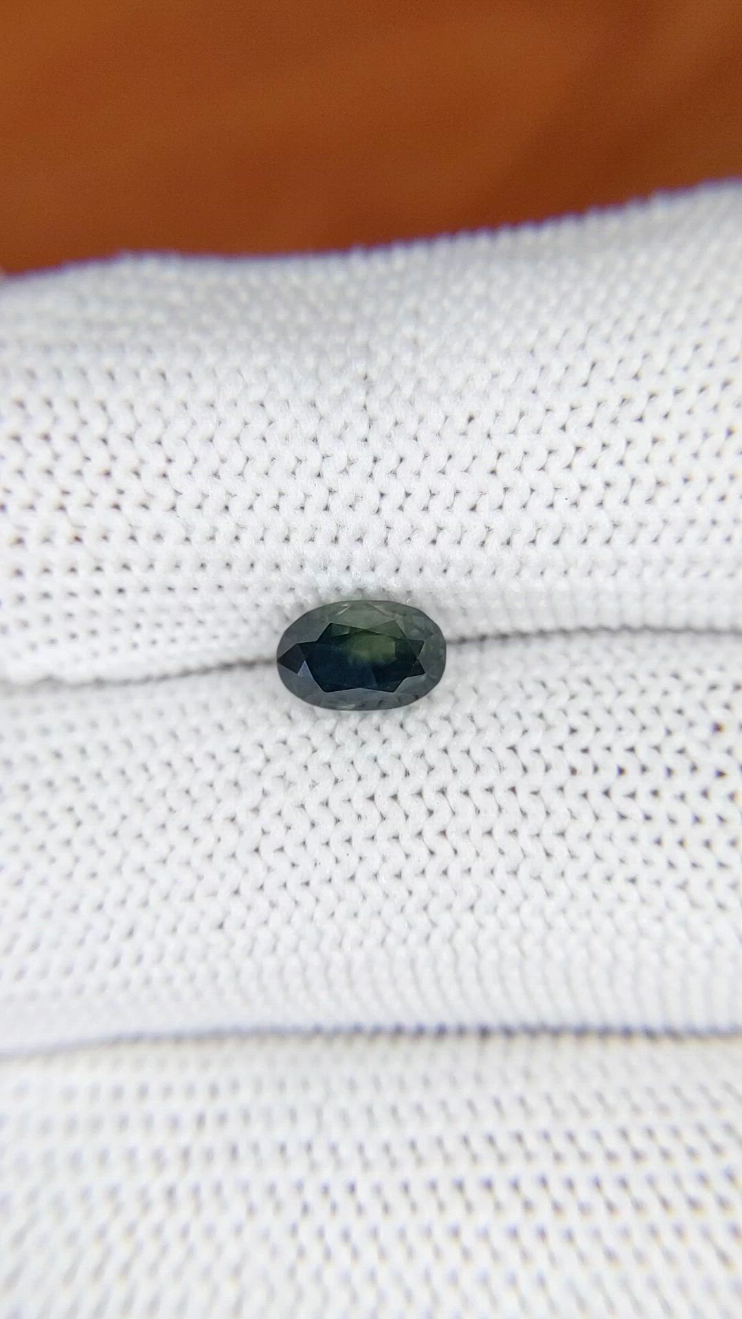 1.33 Ct. Bluish Green Sapphire from Madagascar Size Video