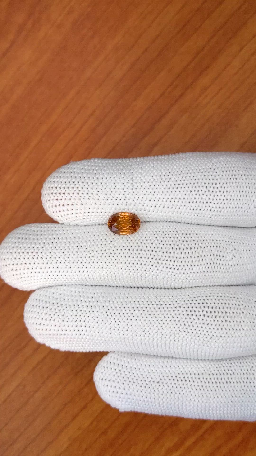1.65 Ct. Padparadscha Sapphire from Madagascar Size Video