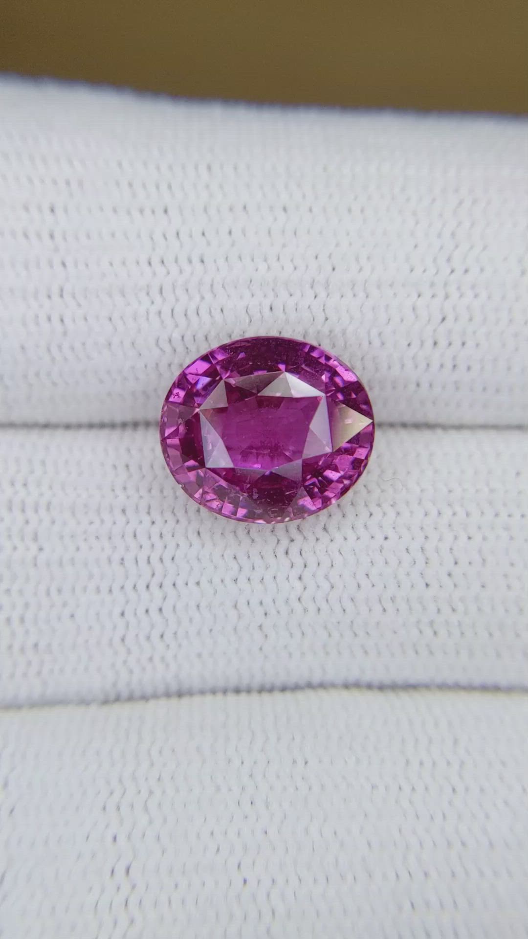 7.02 Ct. Pink Sapphire from Ceylon (Sri Lanka) Size Video