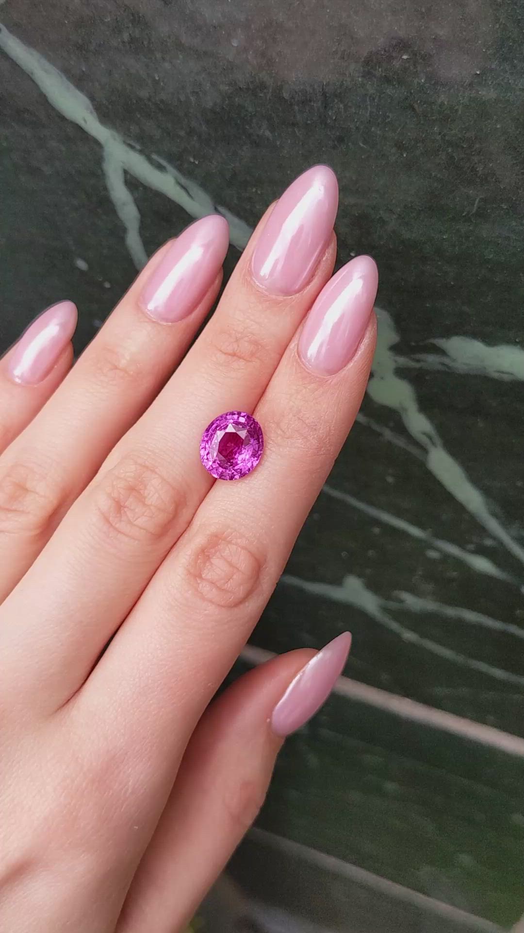 7.02 Ct. Pink Sapphire from Ceylon (Sri Lanka) Size Video