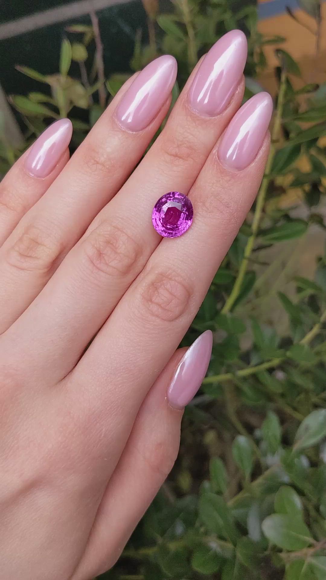 7.02 Ct. Pink Sapphire from Ceylon (Sri Lanka) Size Video