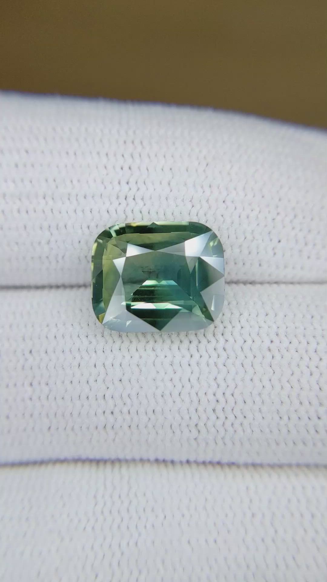 4.78 Ct. Bluish Green Sapphire from Madagascar Size Video