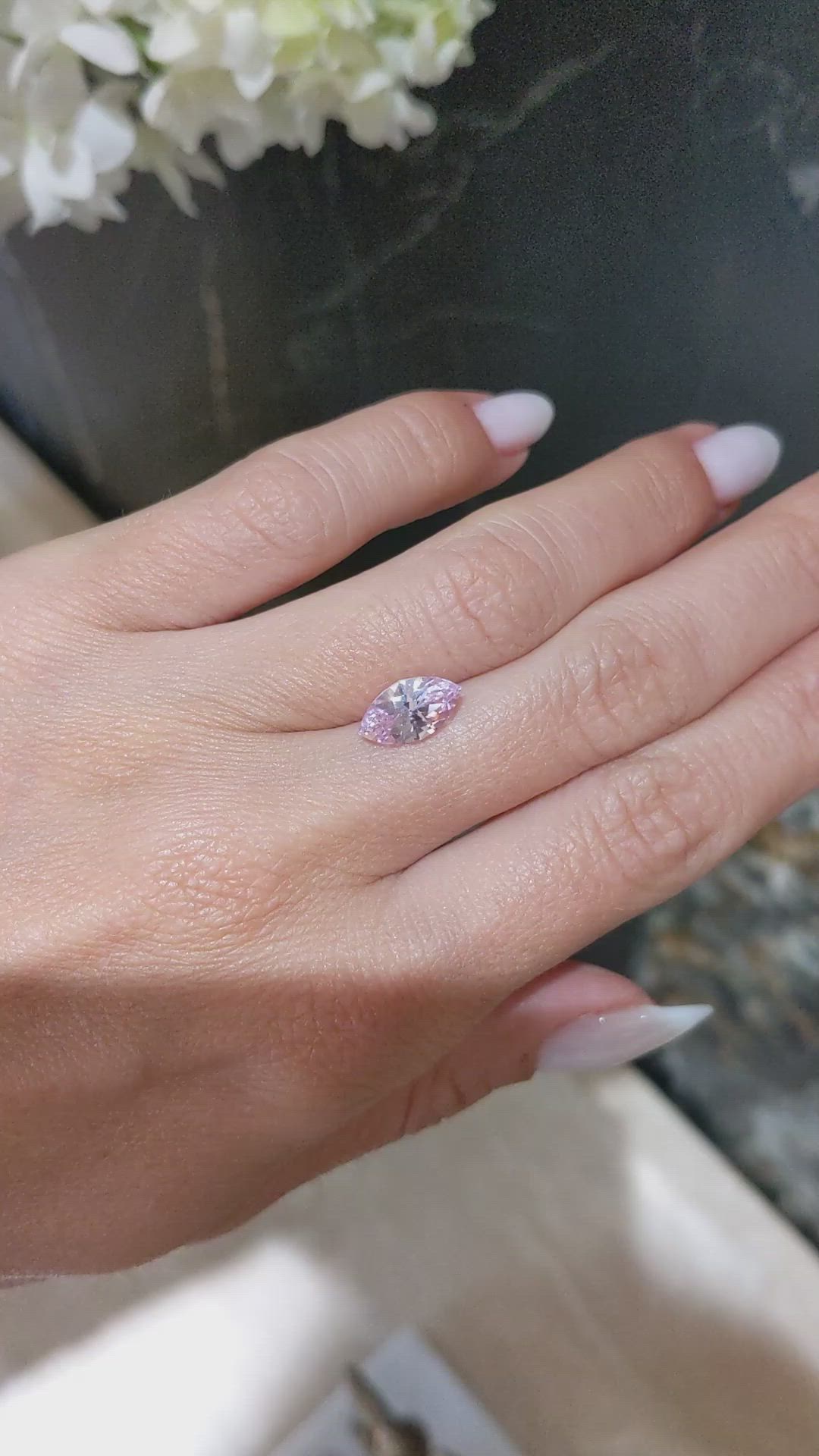 2.56 Ct. Pink Sapphire from Ceylon (Sri Lanka) Size Video