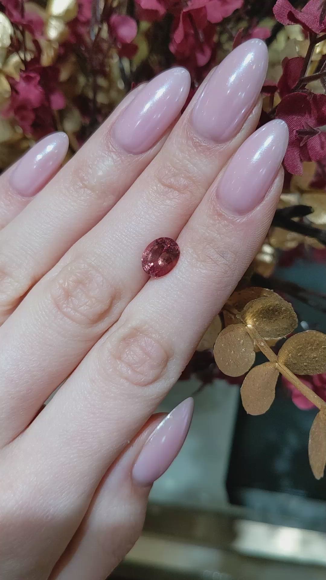 2.60 Ct. Padparadscha Sapphire from Ceylon (Sri Lanka) Size Video