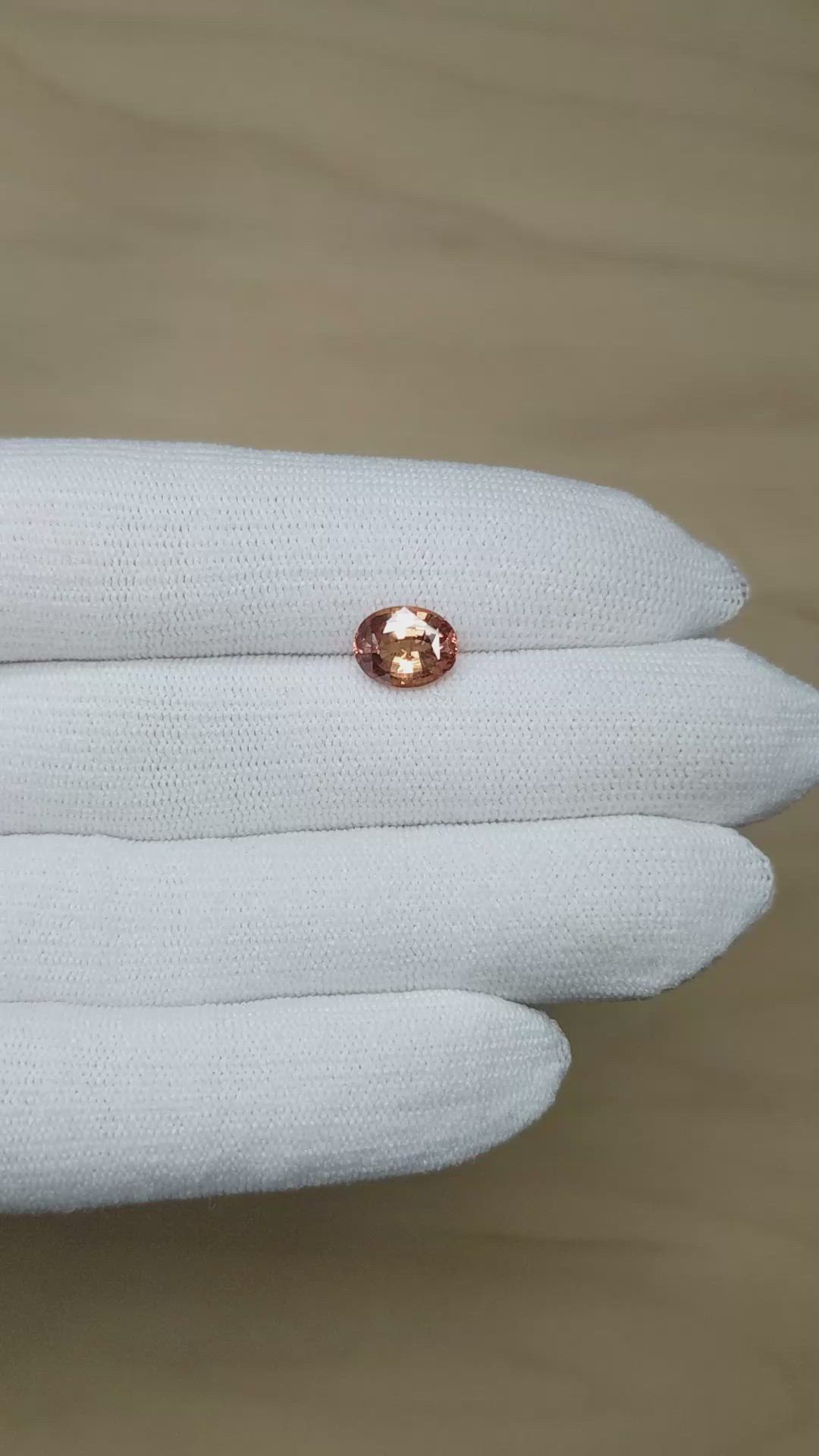 2.60 Ct. Padparadscha Sapphire from Ceylon (Sri Lanka) Size Video