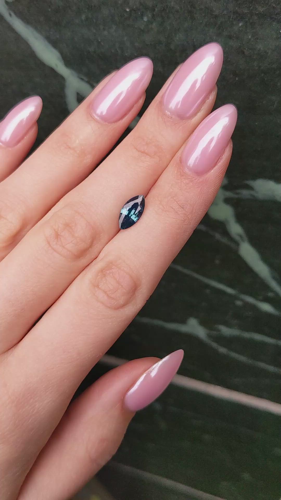 2.06 Ct. Greenish Blue Sapphire from Madagascar Size Video