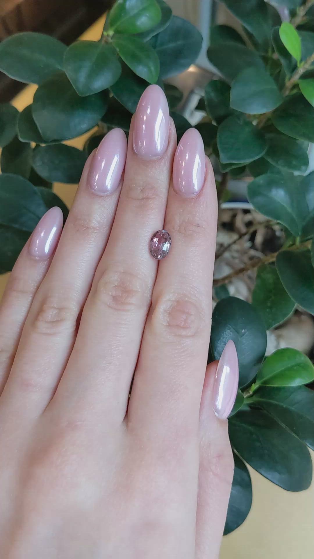 2.06 Ct. Peach Sapphire from Ceylon (Sri Lanka) Size Video