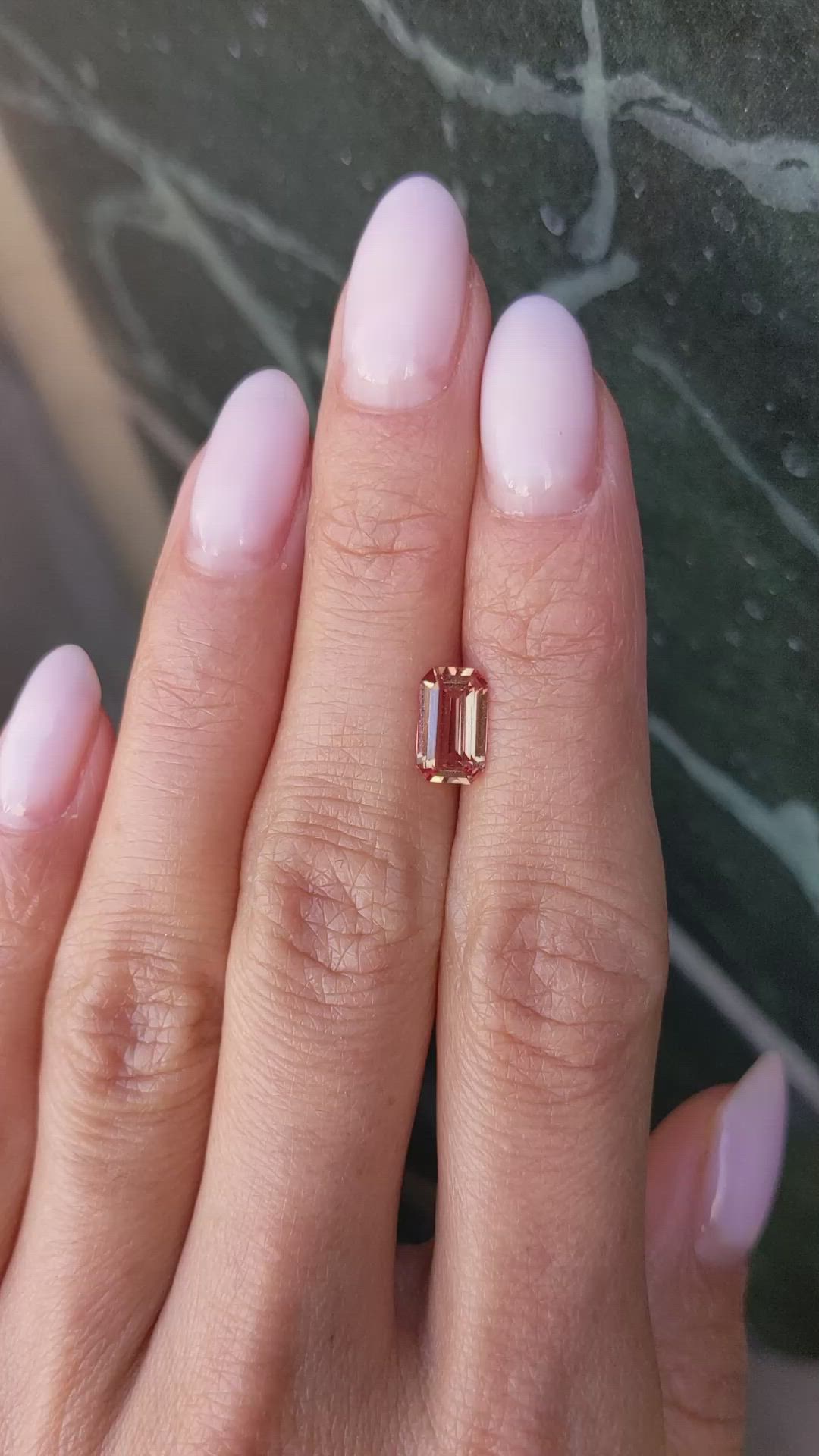 1.59 Ct. Padparadscha Sapphire from Madagascar Size Video
