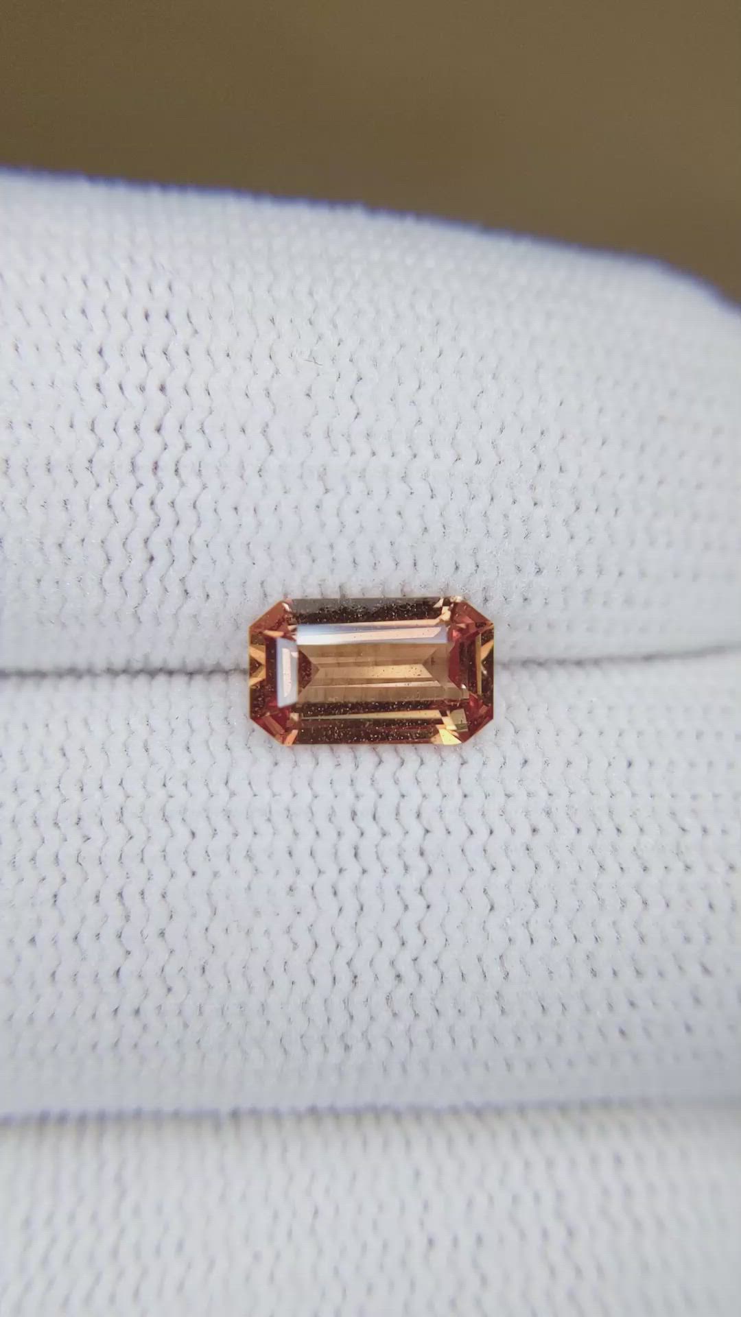 1.59 Ct. Padparadscha Sapphire from Madagascar Size Video