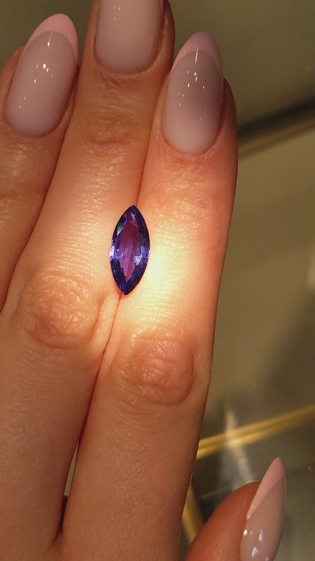 2.50 Ct. Color Change Sapphire from Ceylon (Sri Lanka) Size Video