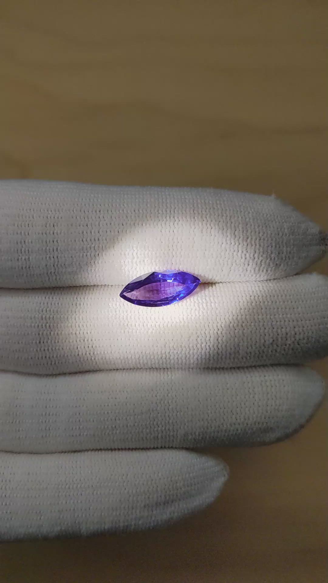 2.50 Ct. Color Change Sapphire from Ceylon (Sri Lanka) Size Video