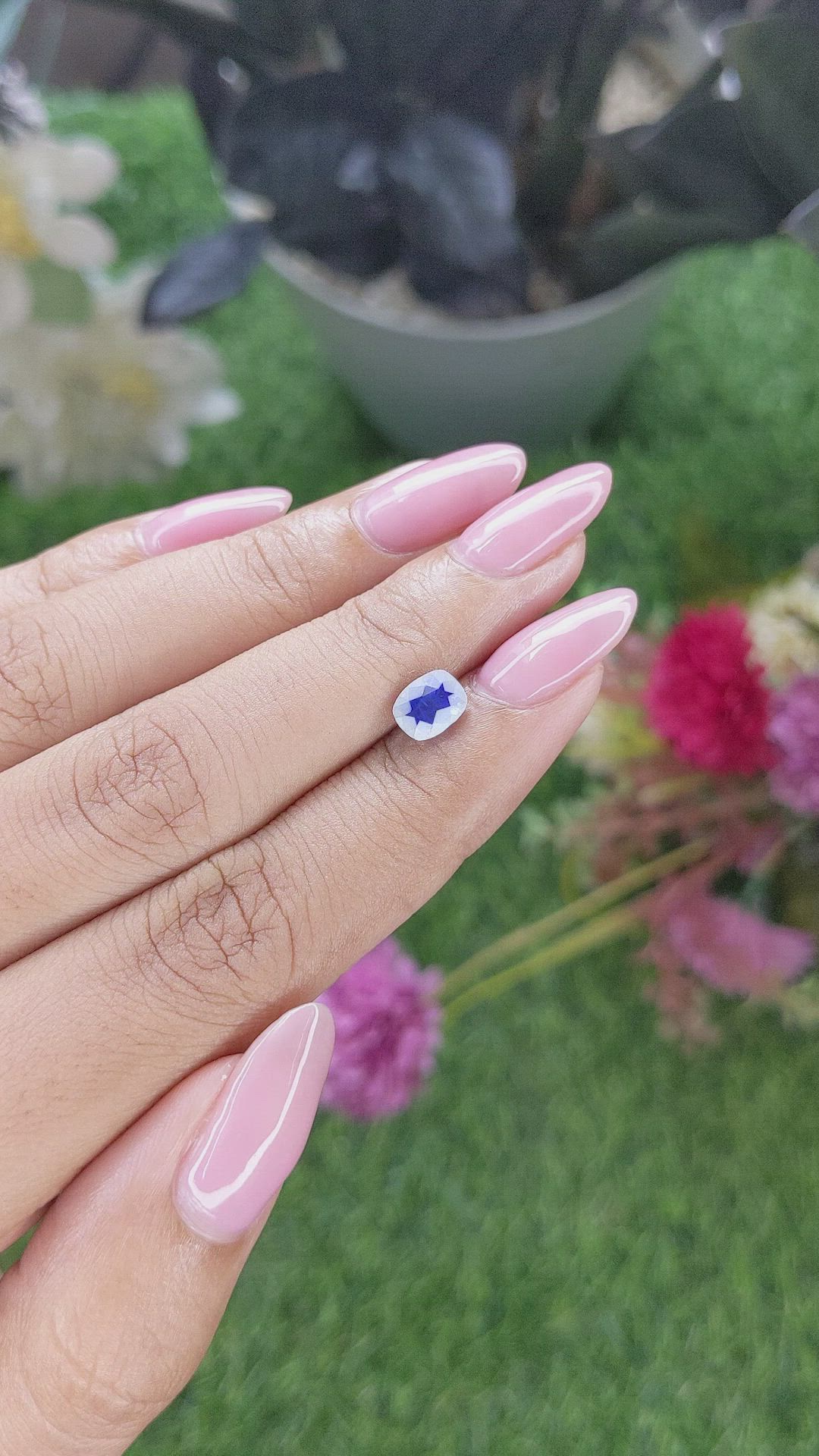 1.35 Ct. Blue Sapphire from Ceylon (Sri Lanka) Size Video