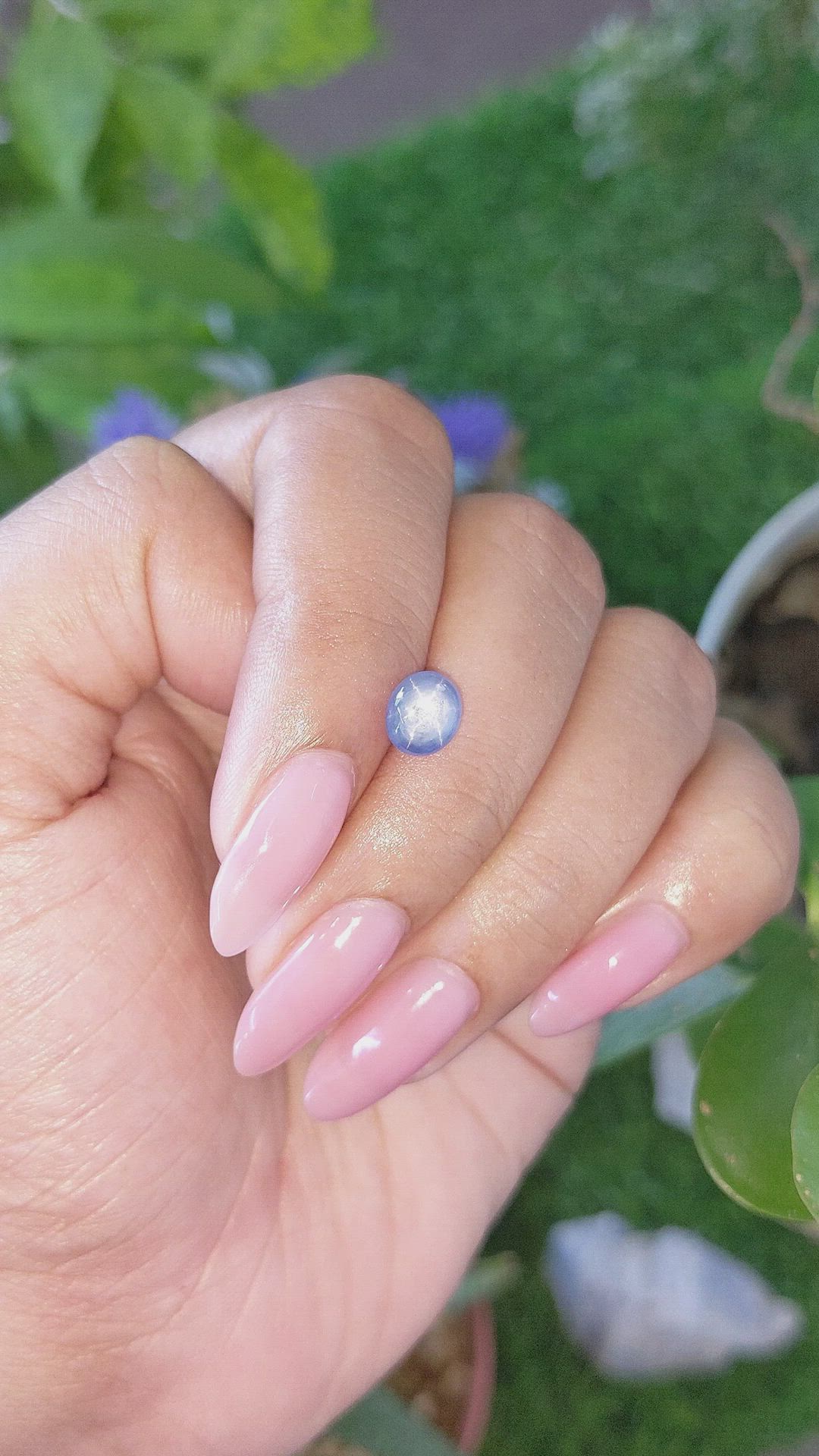 2.15 Ct. Blue Star Sapphire from Ceylon (Sri Lanka) Size Video