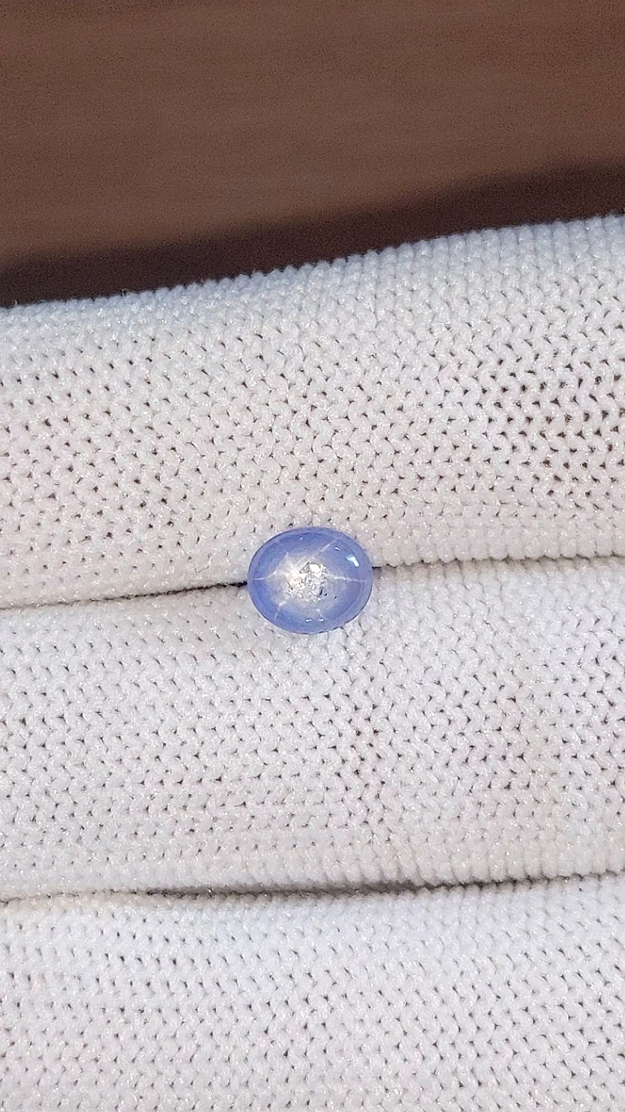 2.15 Ct. Blue Star Sapphire from Ceylon (Sri Lanka) Size Video
