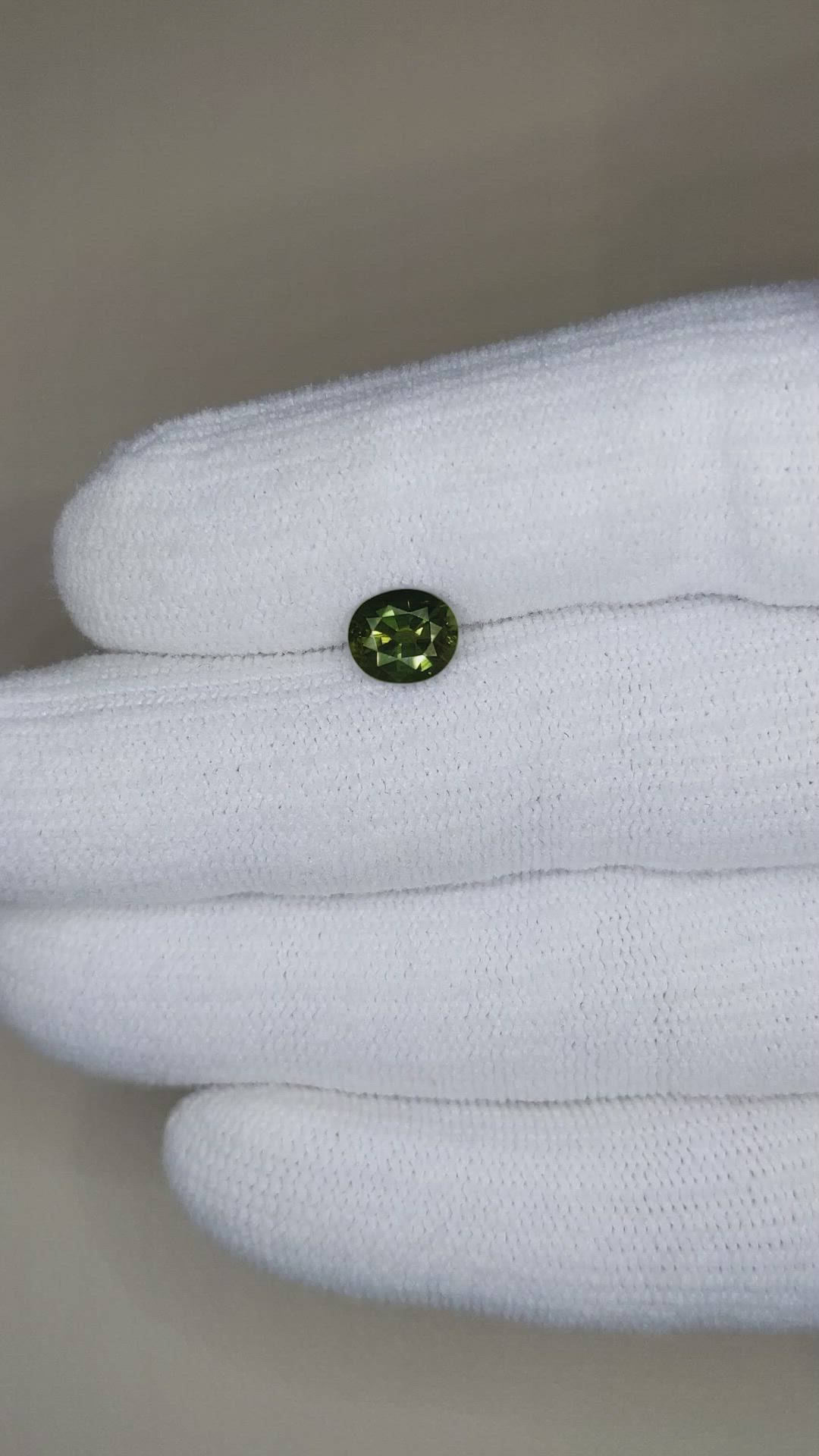 1.45 Ct. Yellowish Green Sapphire from Thailand Size Video
