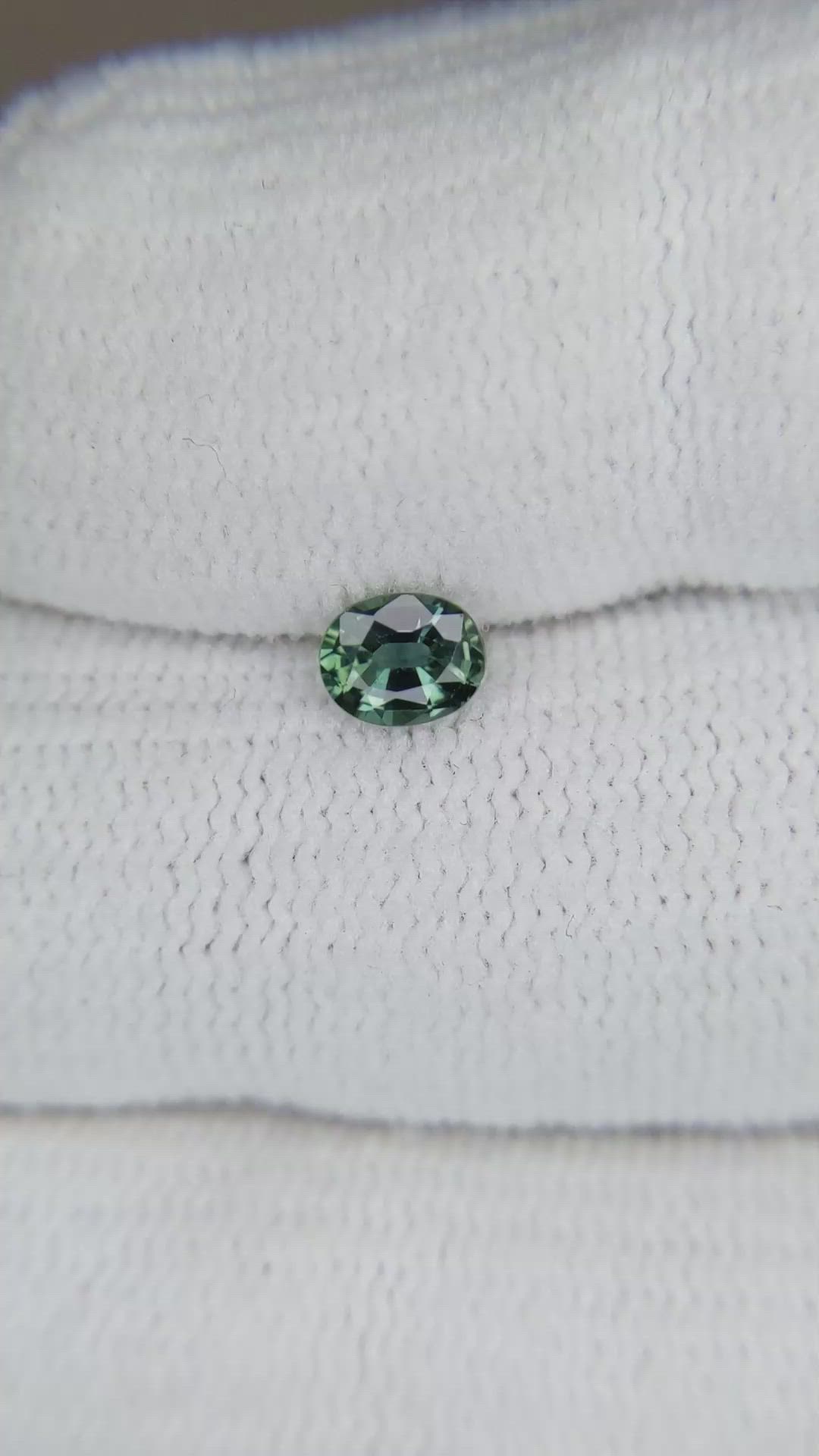 0.40 Ct. Bluish Green Sapphire from Thailand Size Video