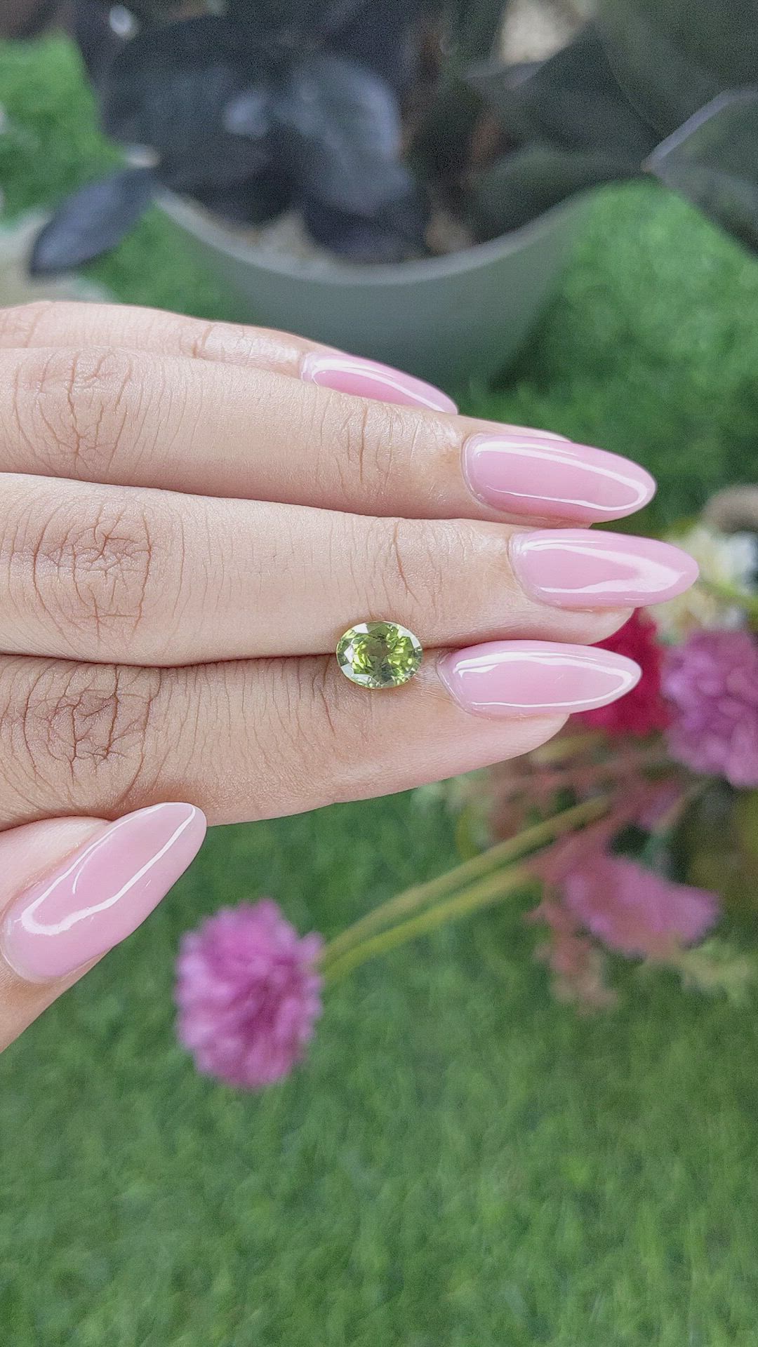 1.44 Ct. Green Sapphire from Ceylon (Sri Lanka) Size Video