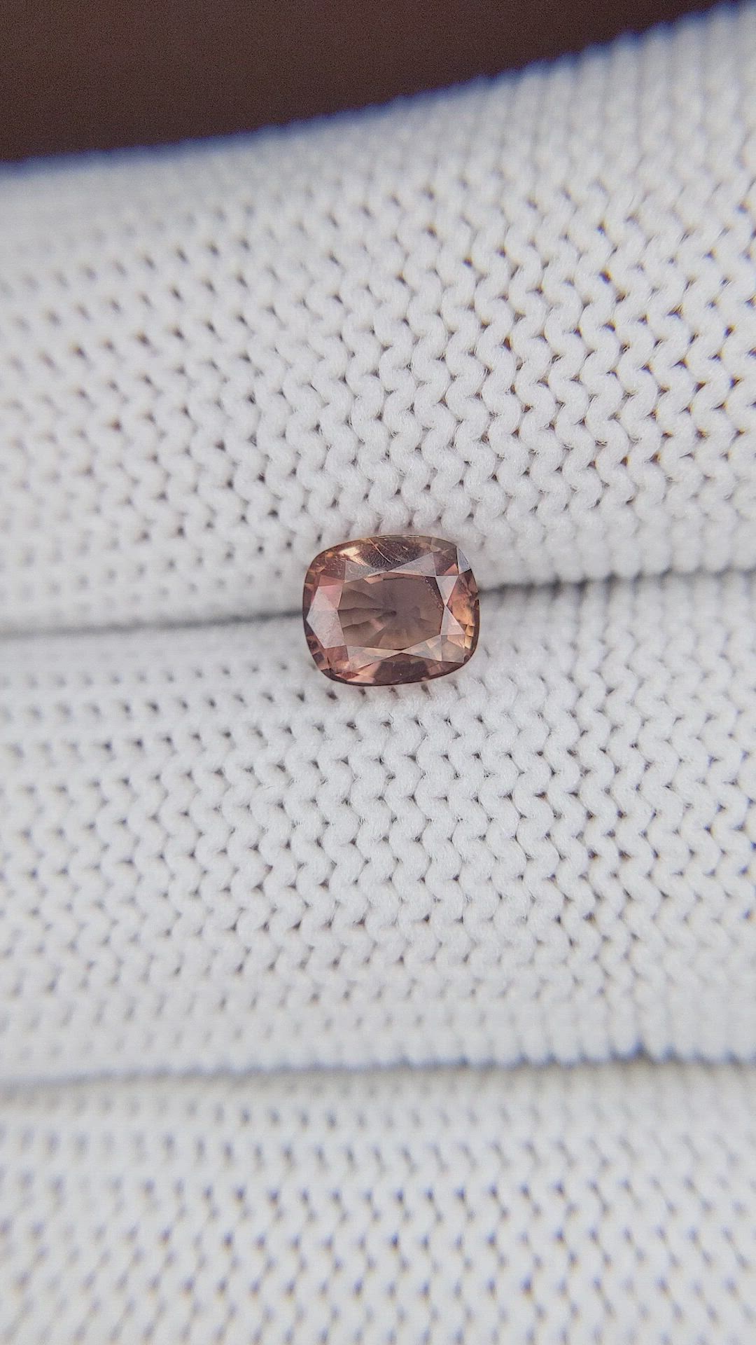 1.05 Ct. Pinkish Brown Sapphire from Tanzania Size Video