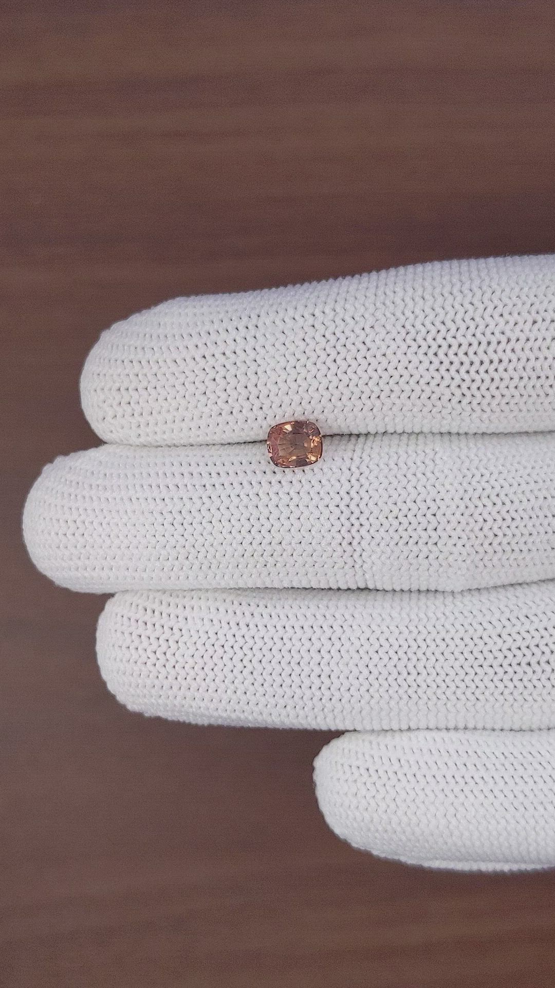 1.05 Ct. Pinkish Brown Sapphire from Tanzania Size Video