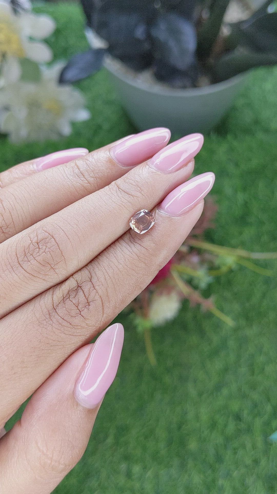 1.05 Ct. Pinkish Brown Sapphire from Tanzania Size Video