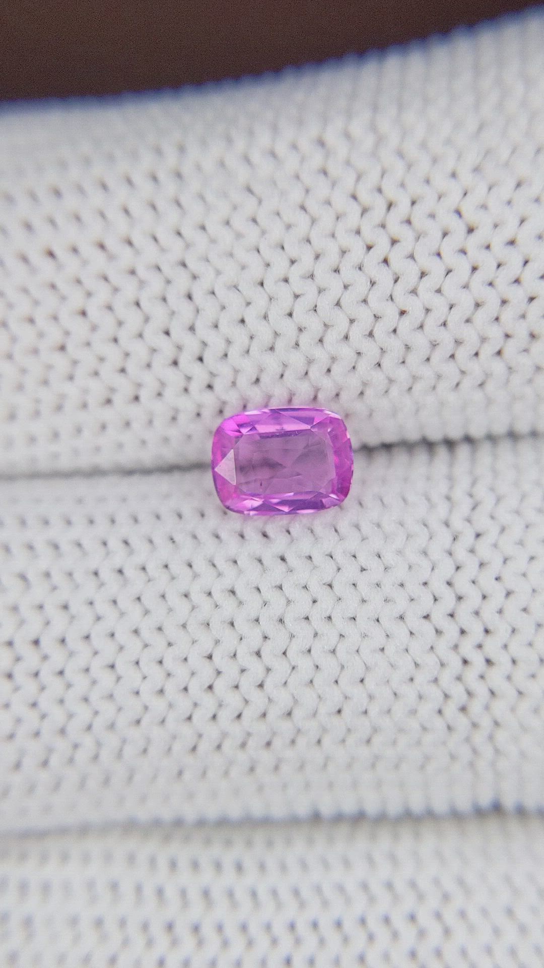 0.97 Ct. Purplish Pink Sapphire from Tanzania Size Video