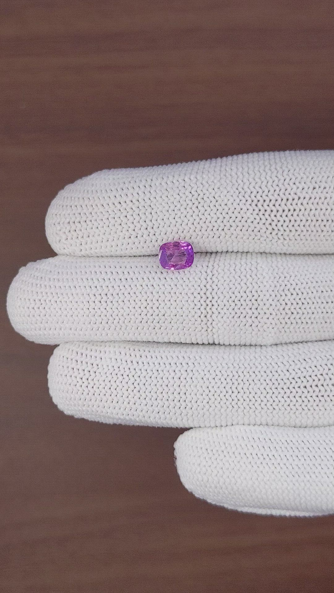 1.03 Ct. Pinkish Purple Sapphire from Tanzania Size Video