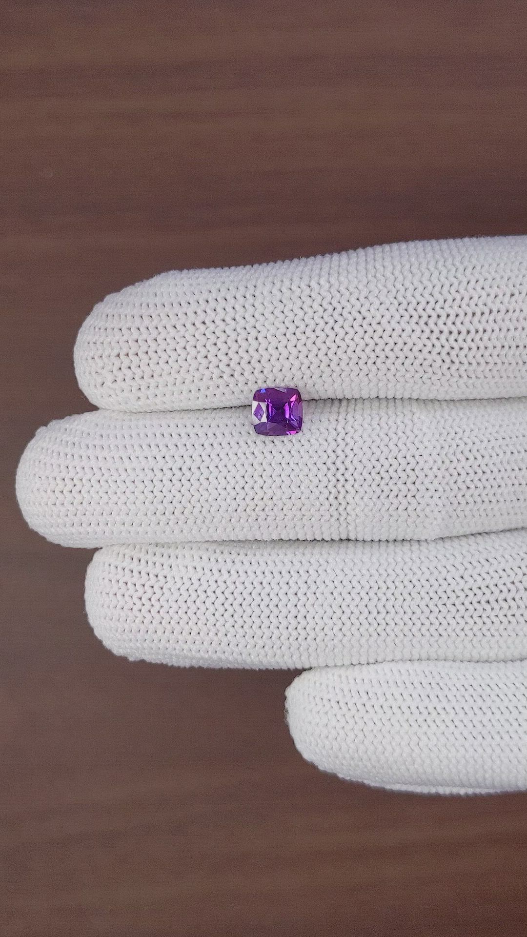 1.26 Ct. Pinkish Purple Sapphire from Tanzania Size Video