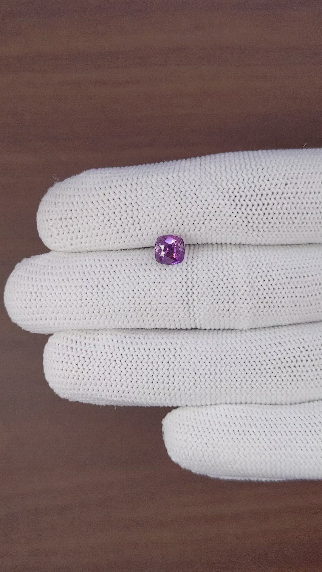 1.56 Ct. Bluish Purple Sapphire from Tanzania Size Video
