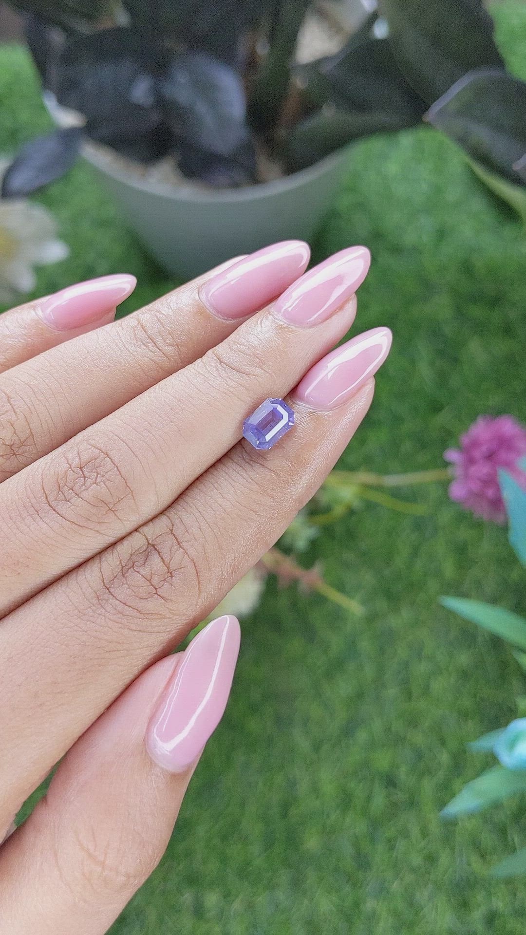 1.78 Ct. Violet Sapphire from Tanzania Size Video