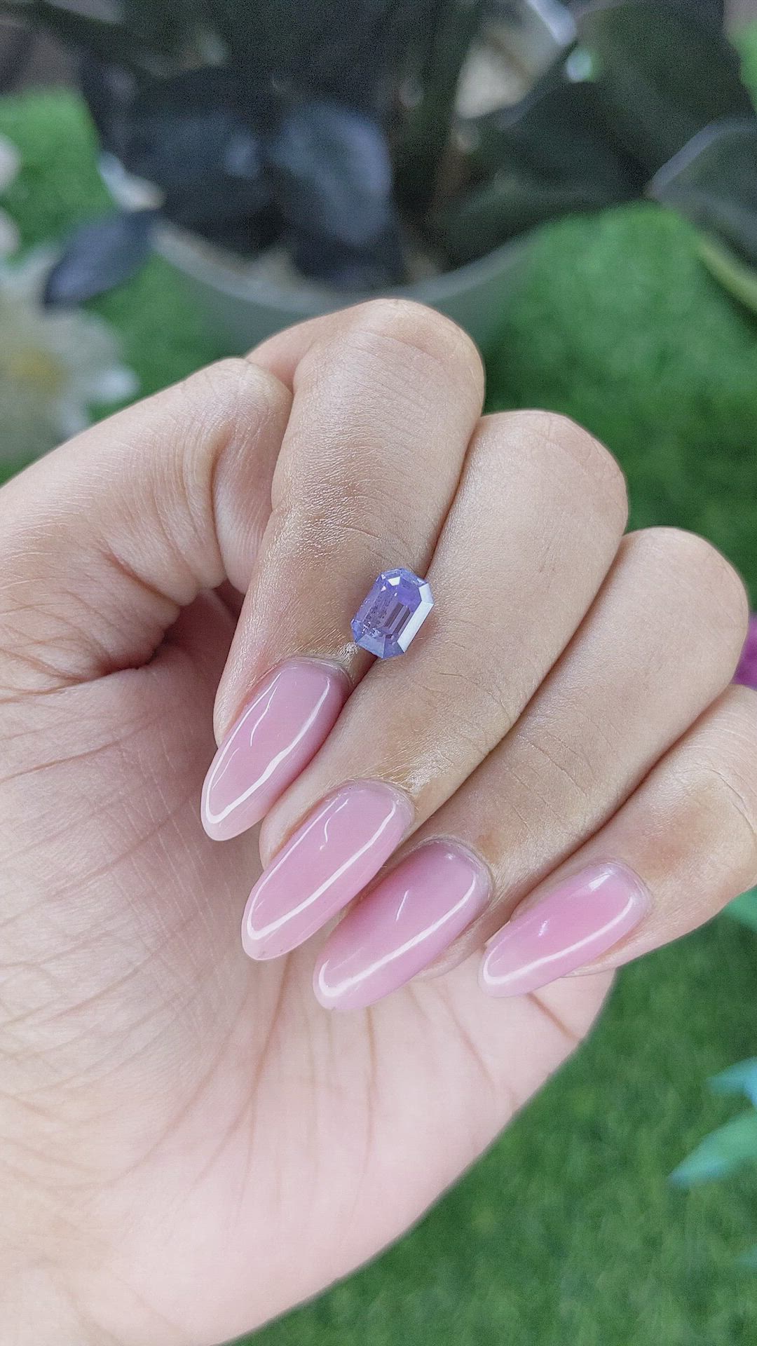 1.78 Ct. Violet Sapphire from Tanzania Size Video