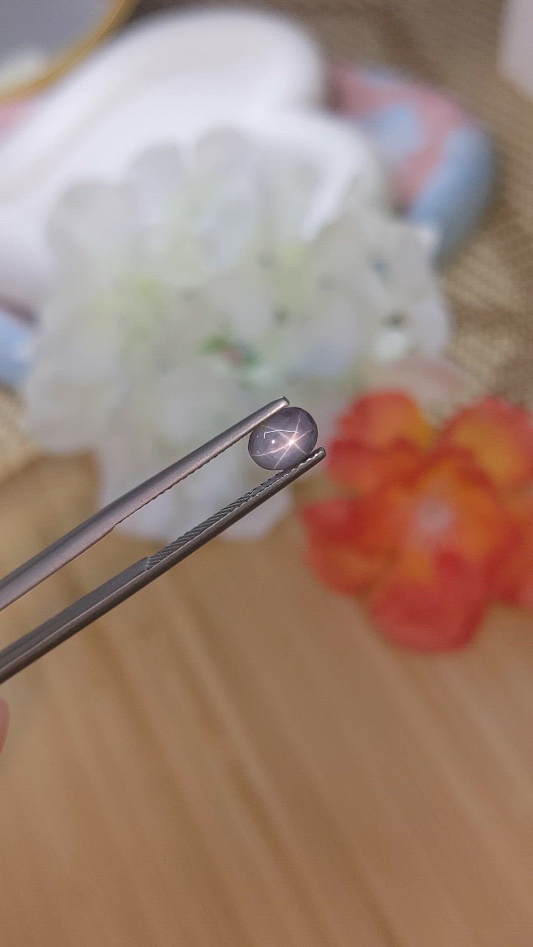 1.40 Ct. Grey Star Sapphire from Ceylon (Sri Lanka) Size Video