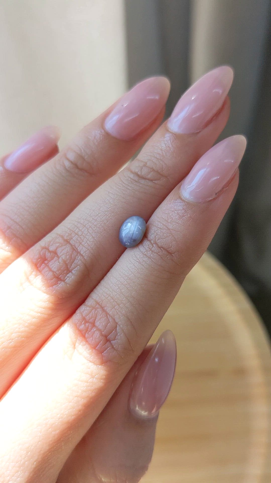 1.40 Ct. Grey Star Sapphire from Ceylon (Sri Lanka) Size Video