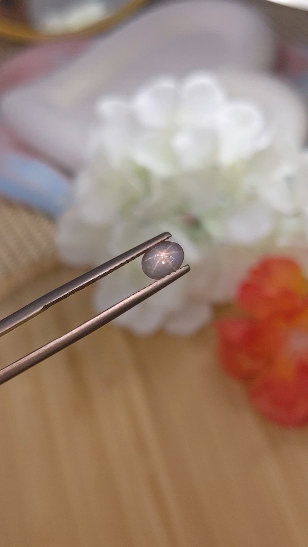 0.89 Ct. Grey Star Sapphire from Ceylon (Sri Lanka) Size Video