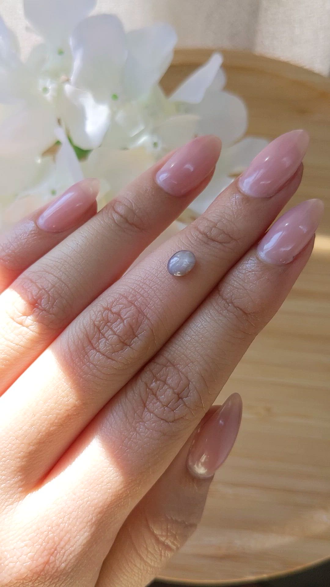 0.89 Ct. Grey Star Sapphire from Ceylon (Sri Lanka) Size Video