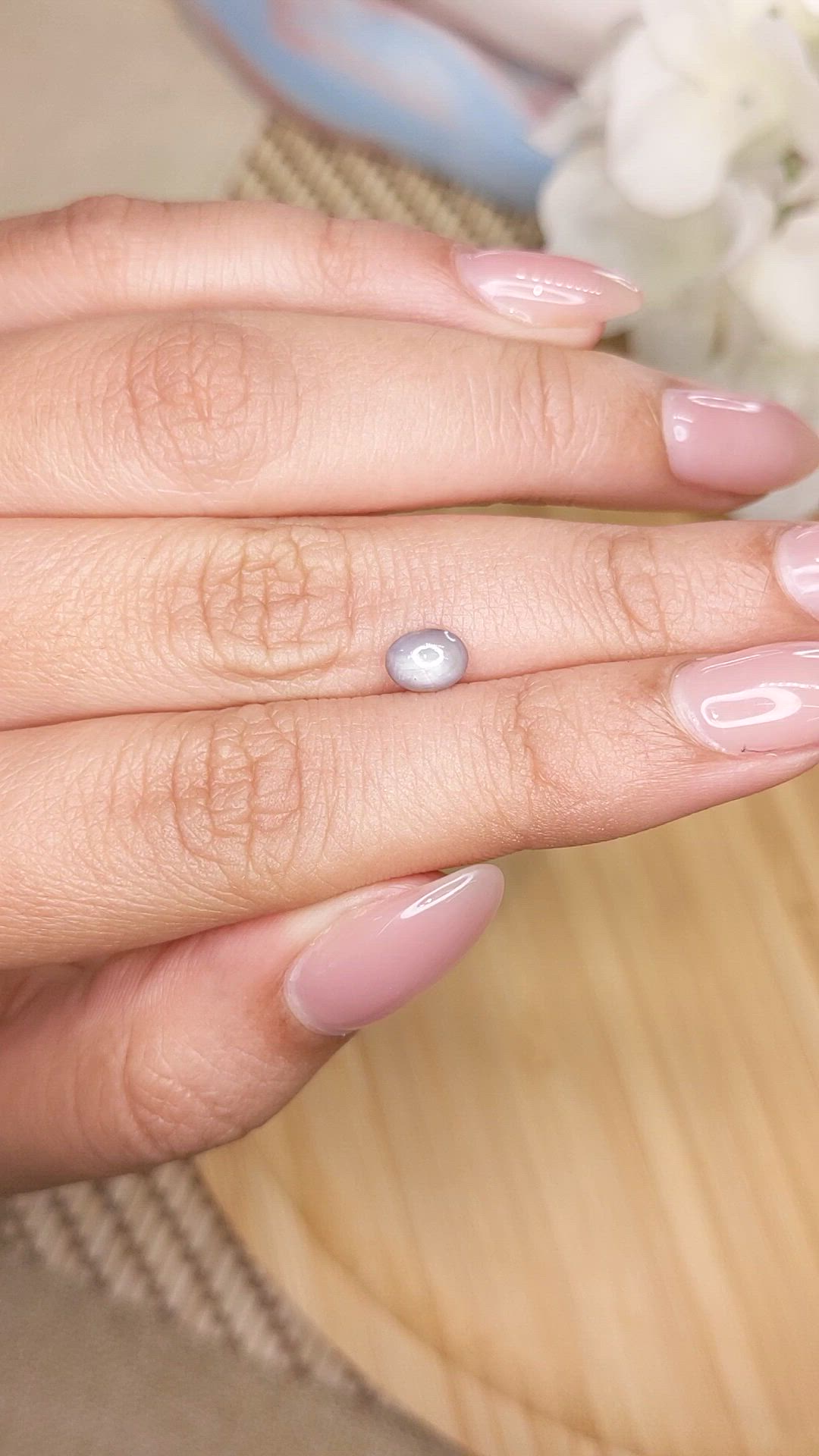 0.89 Ct. Grey Star Sapphire from Ceylon (Sri Lanka) Size Video