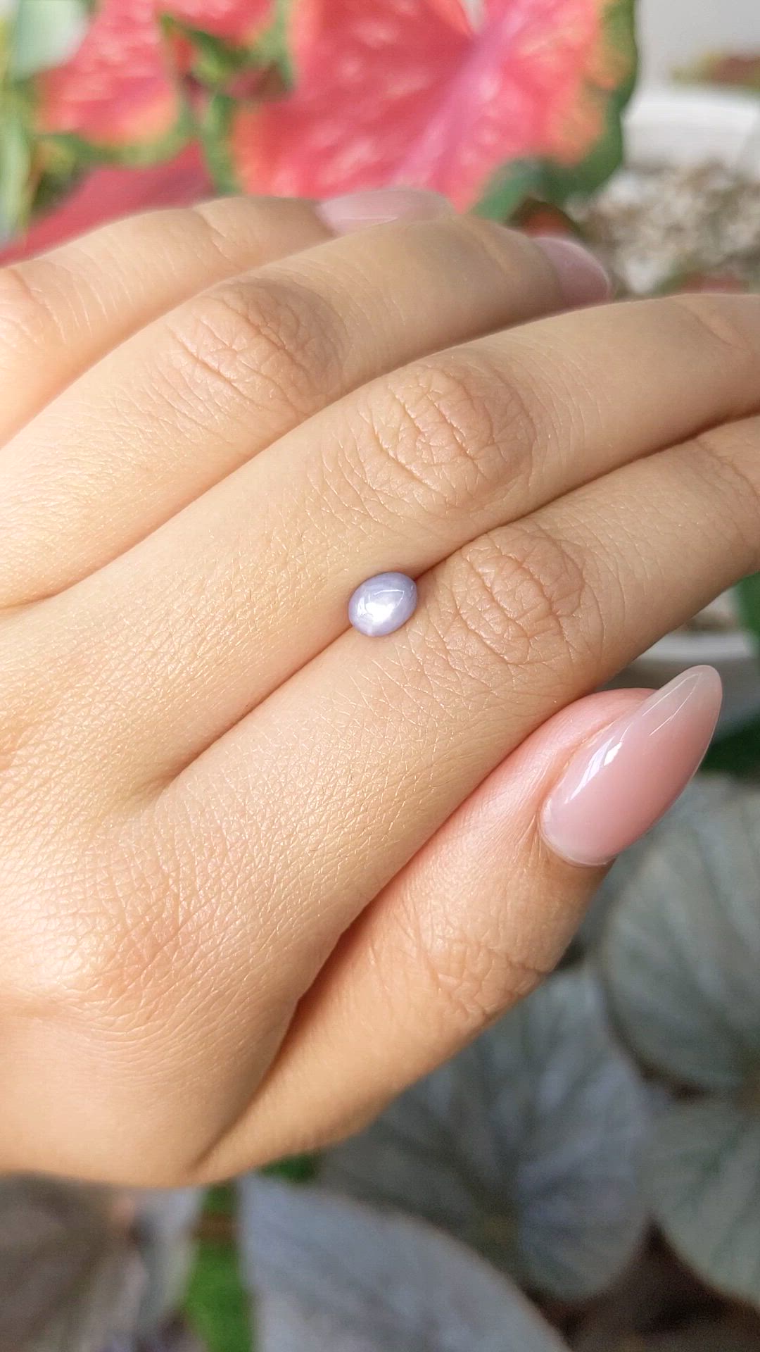 1.26 Ct. Greyish Blue Star Sapphire from Ceylon (Sri Lanka) Size Video